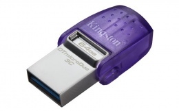 Pendrive, 64GB, USB 3.2, USB/USB-C, KINGSTON "DT MicroDuo 3C"